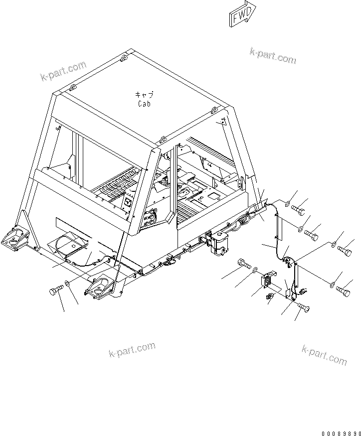 Komatsu parts book diagram for HD785-7 S/N 7001-8172: ENGINE SHUT DOWN(#8039-)