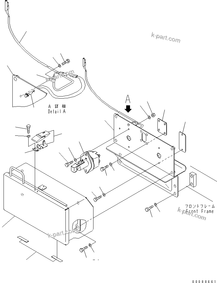 Komatsu parts book diagram for HD785-7 S/N 7001-8172: BATTERY DISCONNECT SWITCH (SWITCH BOX)(#7751-)