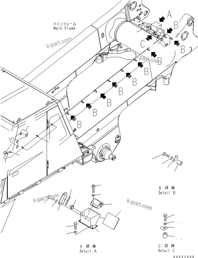 Komatsu parts book diagram for HD785-7 S/N 7001-8172: REAR MONITOR(#7001-7168)