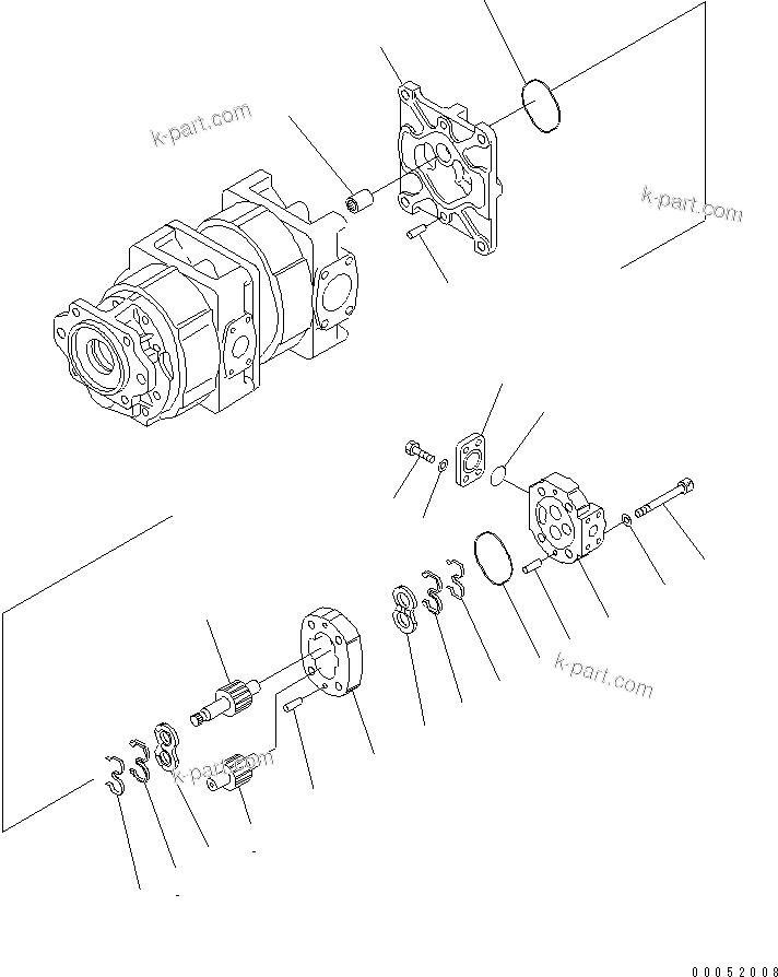 Komatsu parts book diagram for HD785-7 S/N 7001-8172: HYDRAULIC PUMP (3/3)(#7001-)