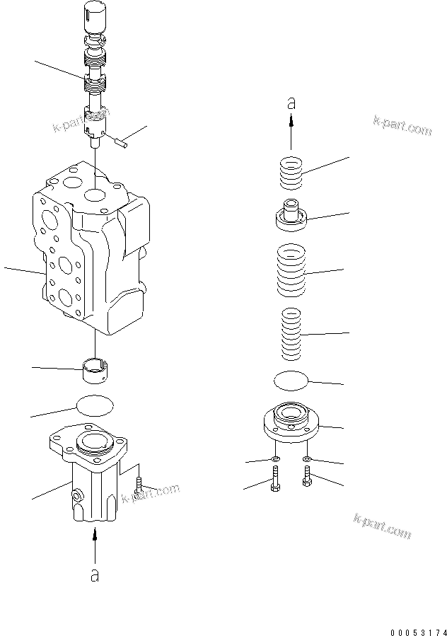 Komatsu parts book diagram for HD785-7 S/N 7001-8172: HOIST VALVE (2/3)(#7001-)