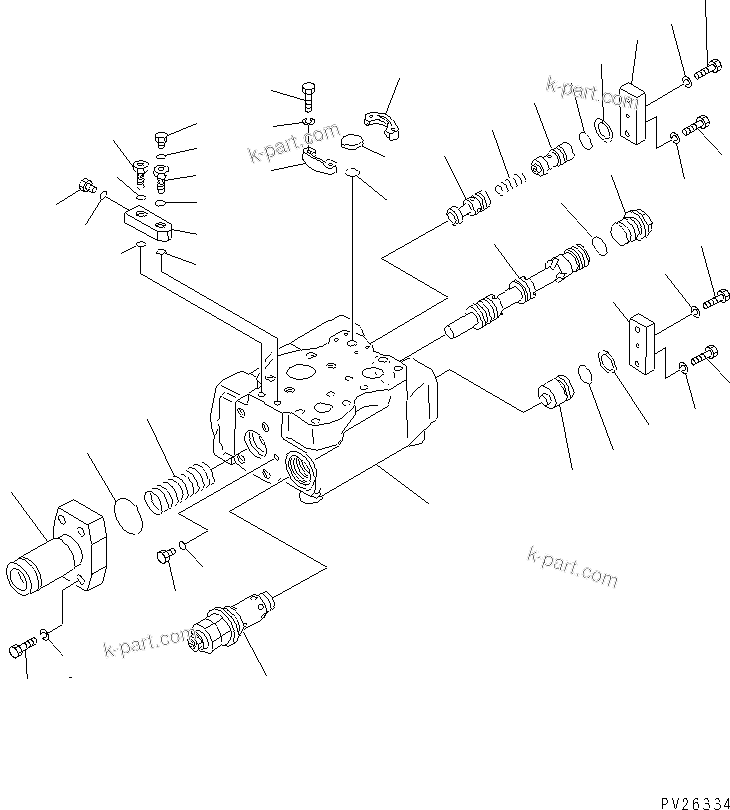 Komatsu parts book diagram for HD785-7 S/N 7001-8172: DEMAND VALVE (1/2)(#7001-)