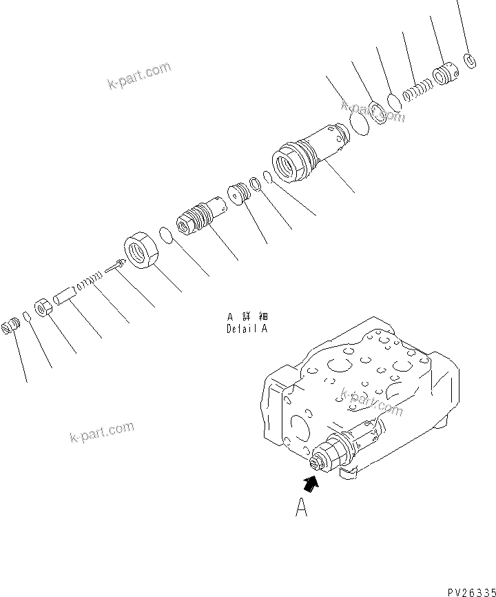 Komatsu parts book diagram for HD785-7 S/N 7001-8172: DEMAND VALVE (2/2)(#7001-)