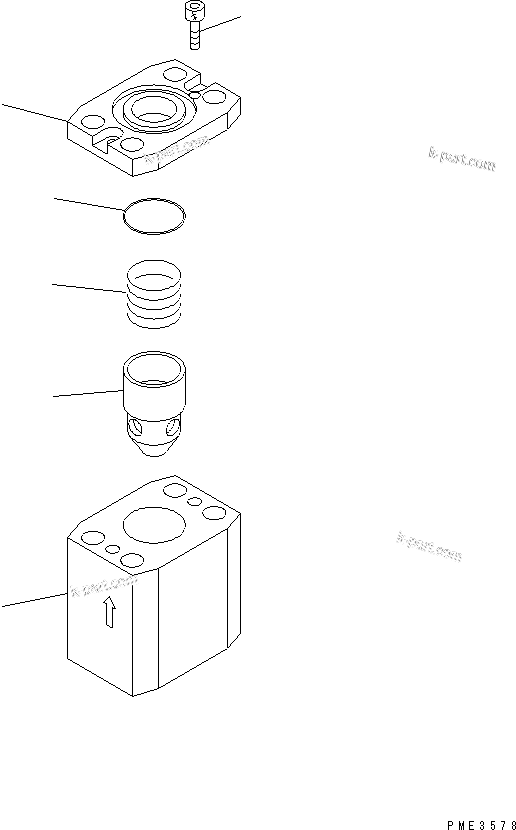 Komatsu parts book diagram for HD785-7 S/N 7001-8172: CHECK VALVE(#7001-)
