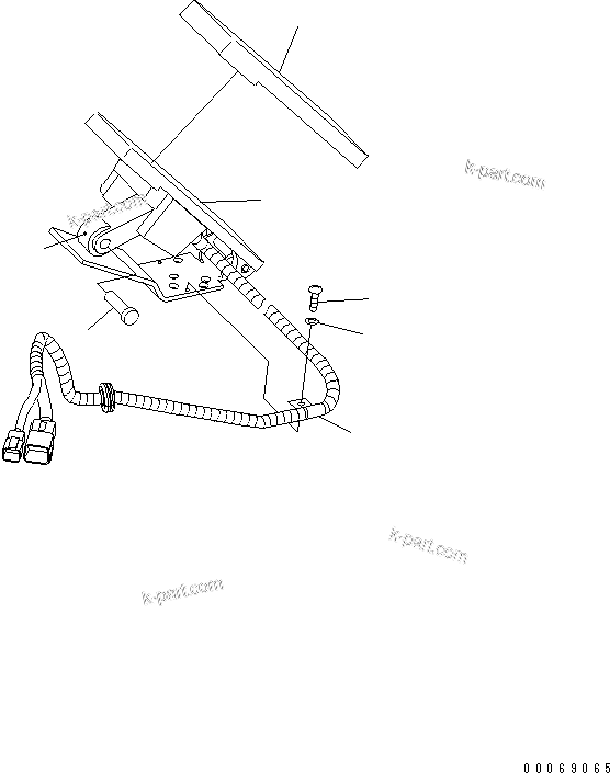 Komatsu parts book diagram for HD785-7 S/N 7001-8172: ACCEL PEDAL(#7079-7291)