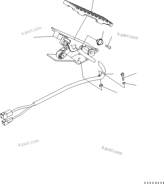 Komatsu parts book diagram for HD785-7 S/N 7001-8172: ACCEL PEDAL(#7292-)