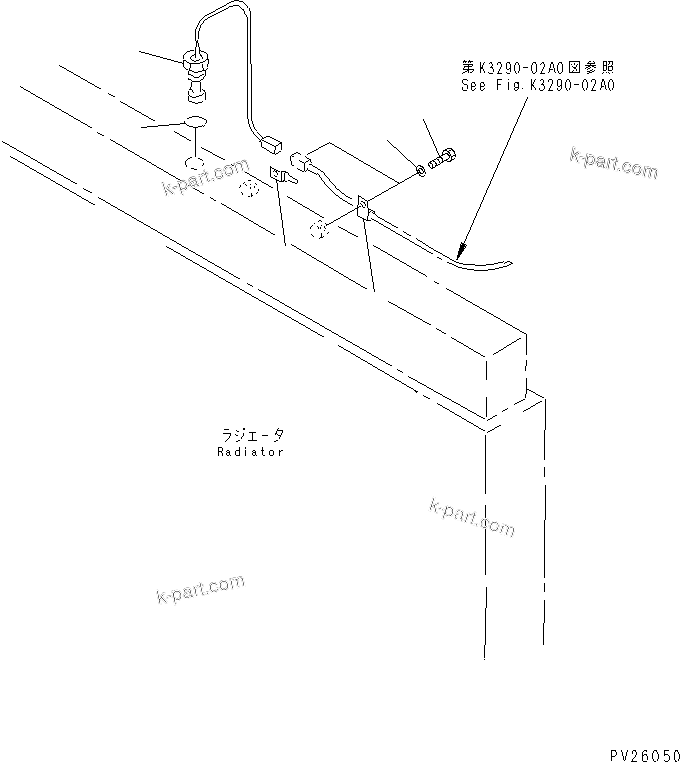 Komatsu parts book diagram for HD985-5 S/N 1021-UP: COOLANT LEVEL SENSOR