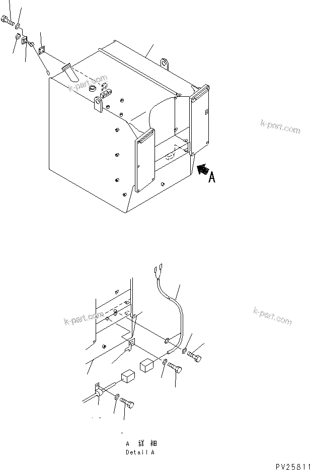 Komatsu parts book diagram for HD985-5 S/N 1021-UP: FUEL TANK (1/2)