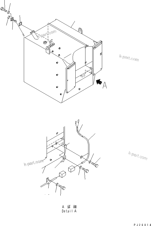 Komatsu parts book diagram for HD985-5 S/N 1021-UP: FUEL TANK (1/2) (WATER SEPARATOR)