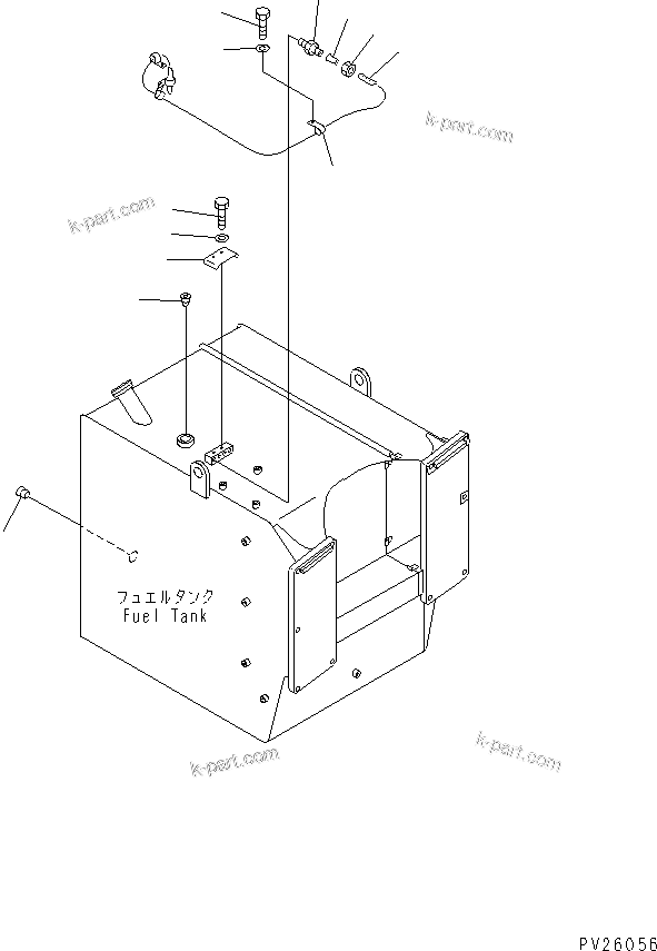 Komatsu parts book diagram for HD985-5 S/N 1021-UP: FUEL QUICK CHARGE SYSTEM (VALVE LESS)