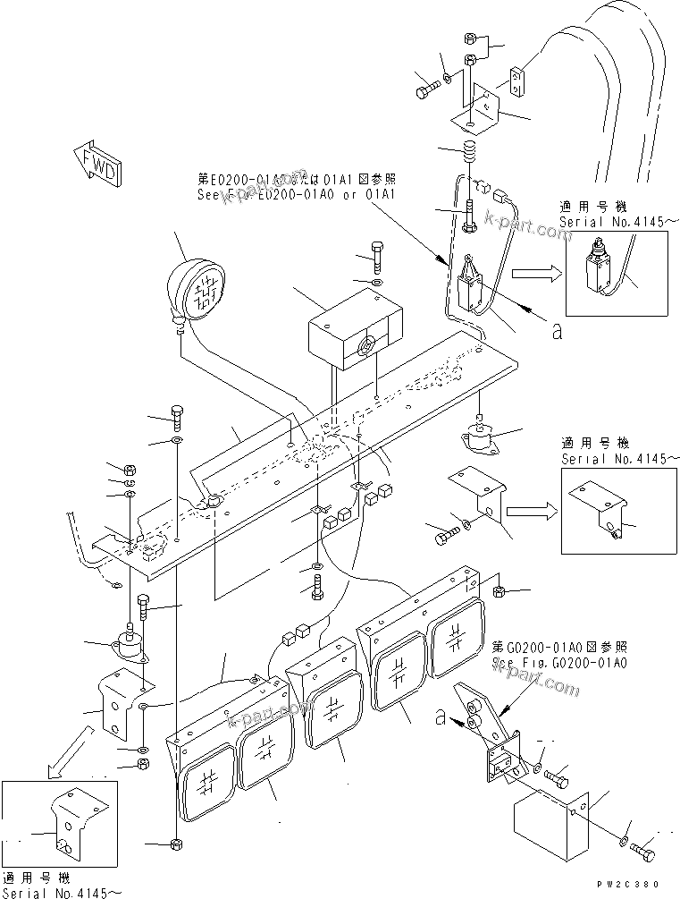 Komatsu parts book diagram for HD985-5 S/N 1021-UP: REAR LAMP