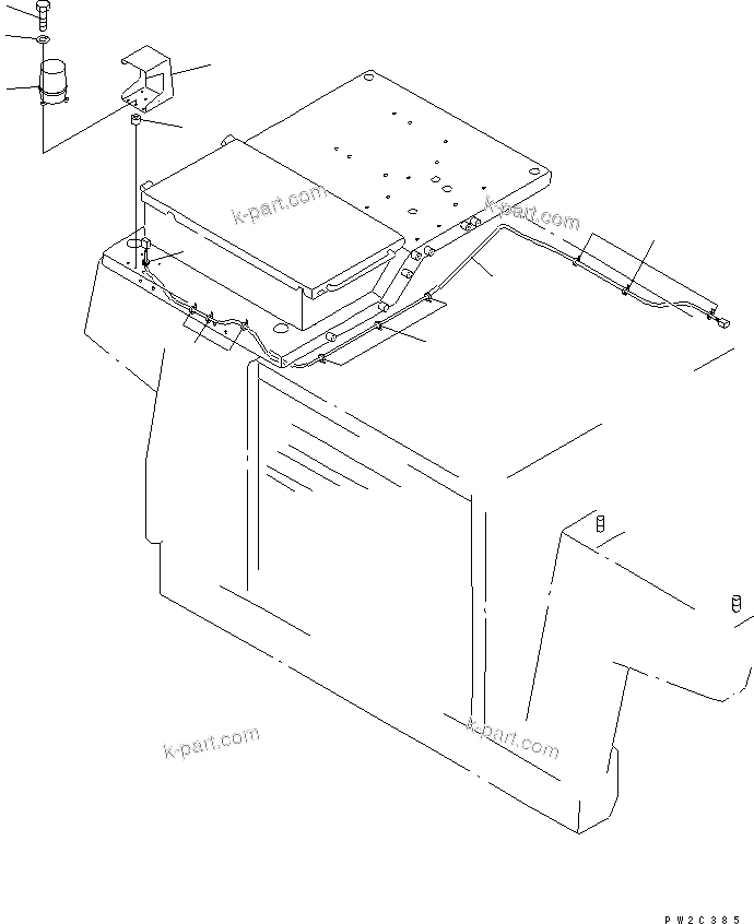 Komatsu parts book diagram for HD985-5 S/N 1021-UP: BEACON LAMP