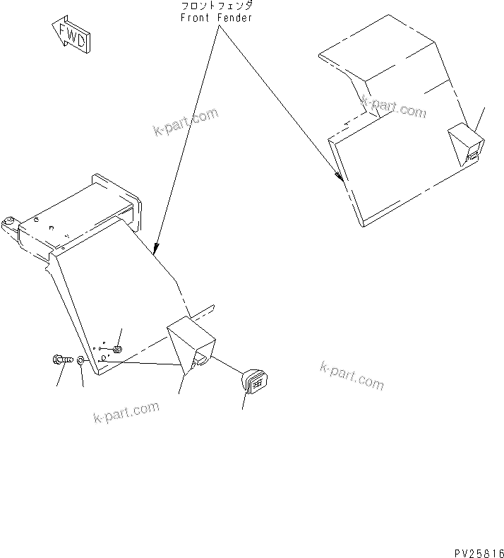 Komatsu parts book diagram for HD985-5 S/N 1021-UP: SIDE LAMP