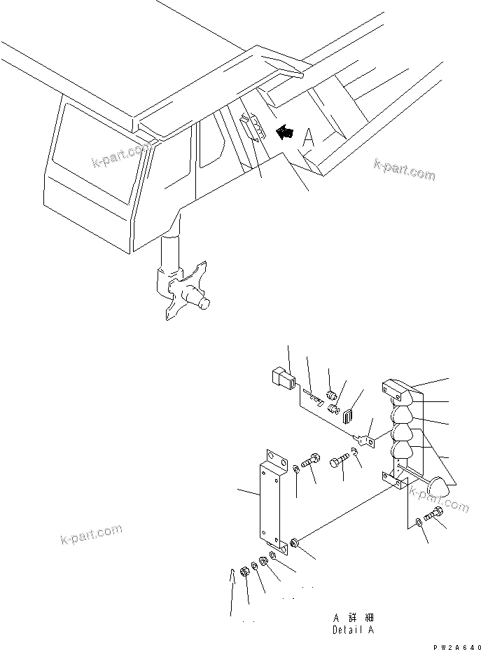 Komatsu parts book diagram for HD985-5 S/N 1021-UP: PAYLOAD METER (LEFT SIDE) (WITH ROPS GUARD)
