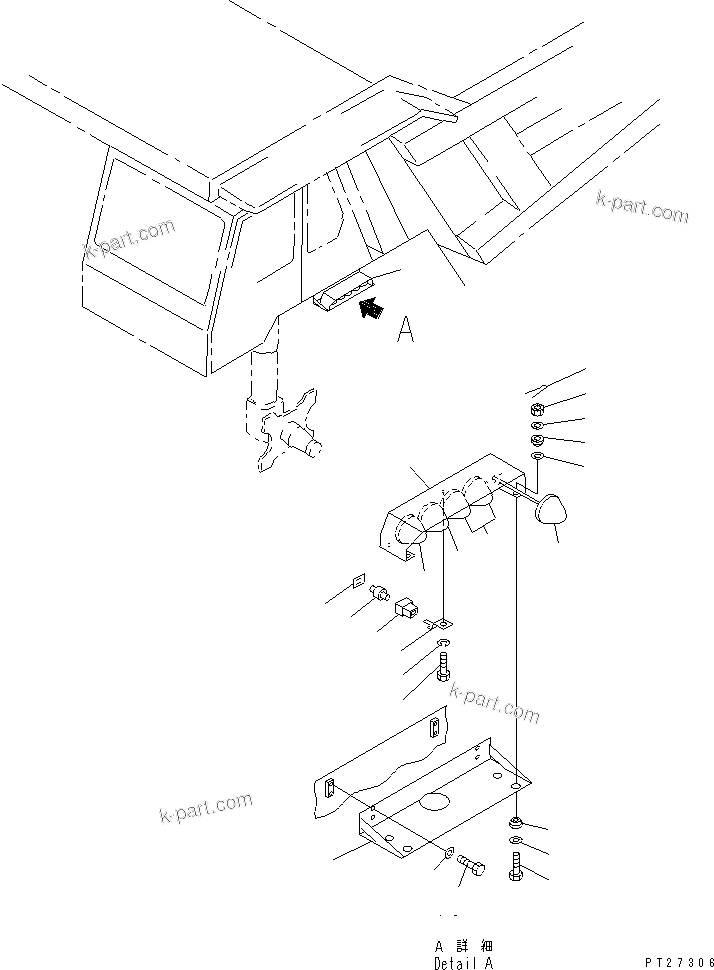 Komatsu parts book diagram for HD985-5 S/N 1021-UP: PAYLOAD METER (LEFT SIDE) (WITHOUT ROPS GUARD)(#1021-.)