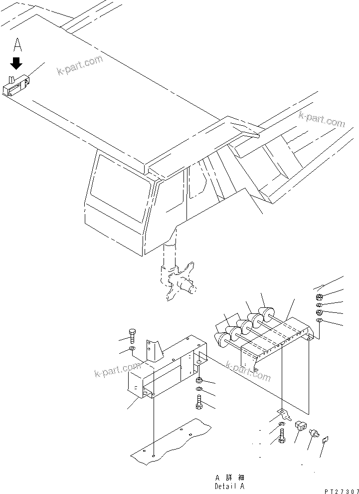 Komatsu parts book diagram for HD985-5 S/N 1021-UP: PAYLOAD METER (RIGHT SIDE) (SANDY AND DUSTY SPEC.)(#1021-.)