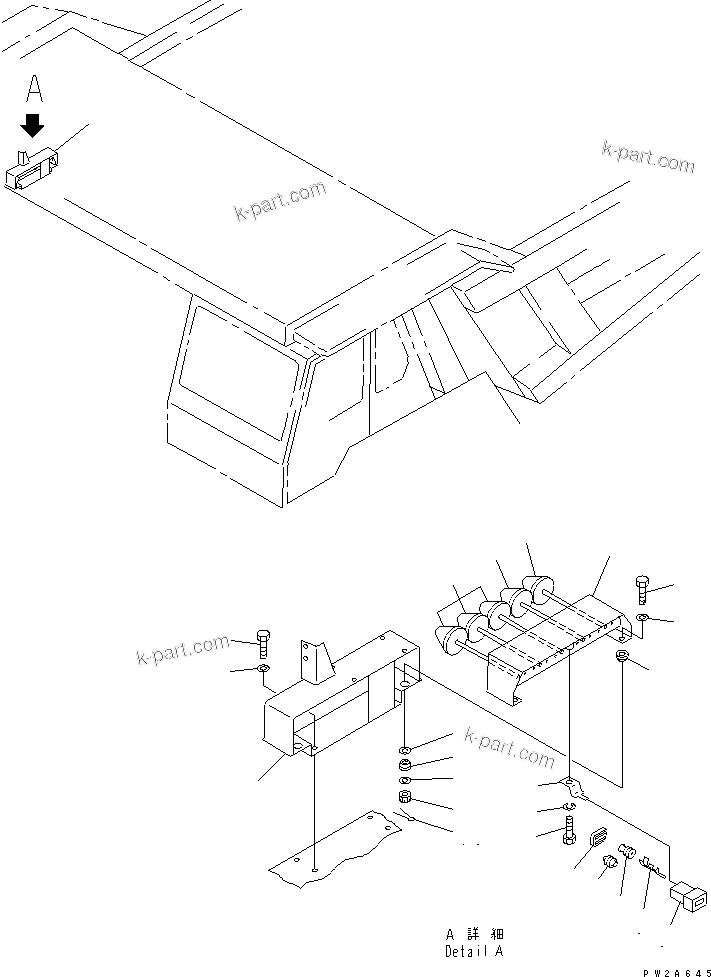 Komatsu parts book diagram for HD985-5 S/N 1021-UP: PAYLOAD METER (RIGHT SIDE) (SANDY AND DUSTY SPEC.)