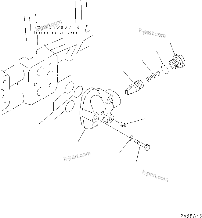 Komatsu parts book diagram for HD985-5 S/N 1021-UP: TRANSMISSION LUBRICATION VALVE