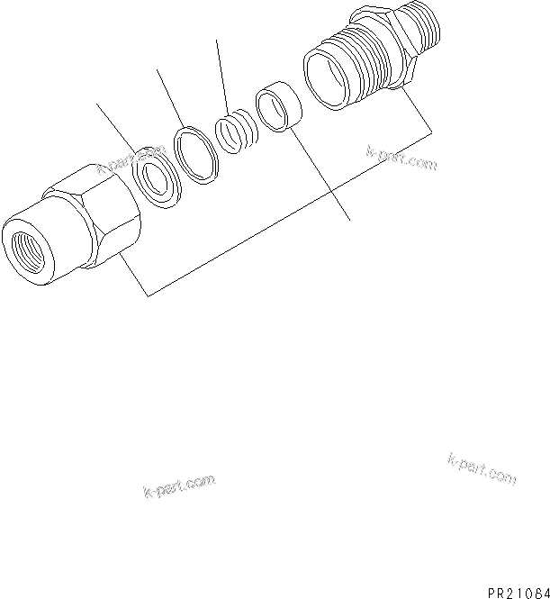 Komatsu parts book diagram for HD985-5 S/N 1021-UP: CHECK VALVE (RESERVOIR)