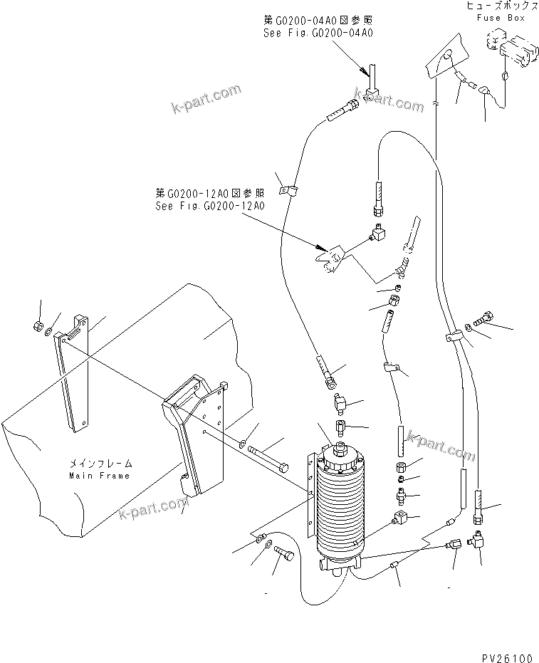 Komatsu parts book diagram for HD985-5 S/N 1021-UP: AIR DRYER