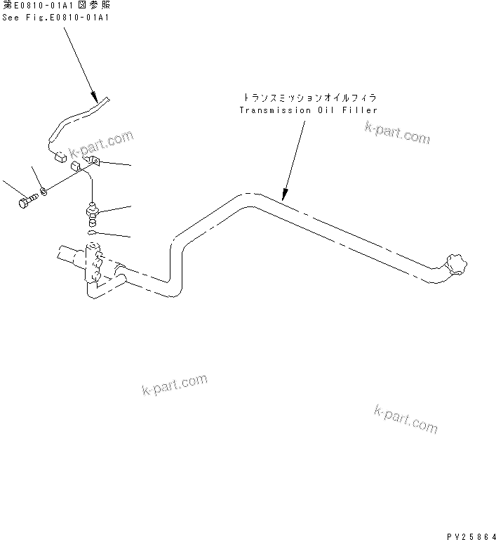 Komatsu parts book diagram for HD985-5 S/N 1021-UP: TRANSMISSION LEVEL SENSOR