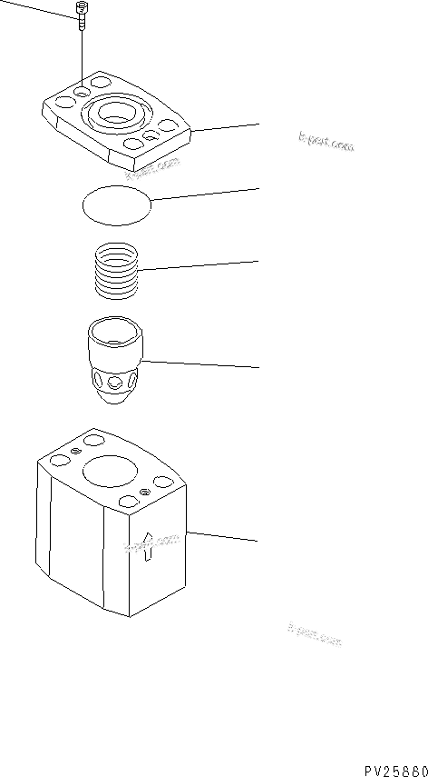 Komatsu parts book diagram for HD985-5 S/N 1021-UP: SLOW RETURN VALVE