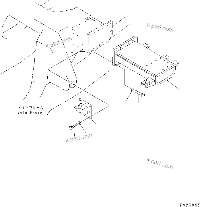 Komatsu parts book diagram for HD985-5 S/N 1021-UP: REAR SUPPORT (1/2) (WITH ROPS)