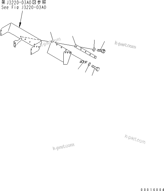 Komatsu parts book diagram for HD985-5 S/N 1021-UP: FRONT SUPPORT (STEERING VALVE COVER)