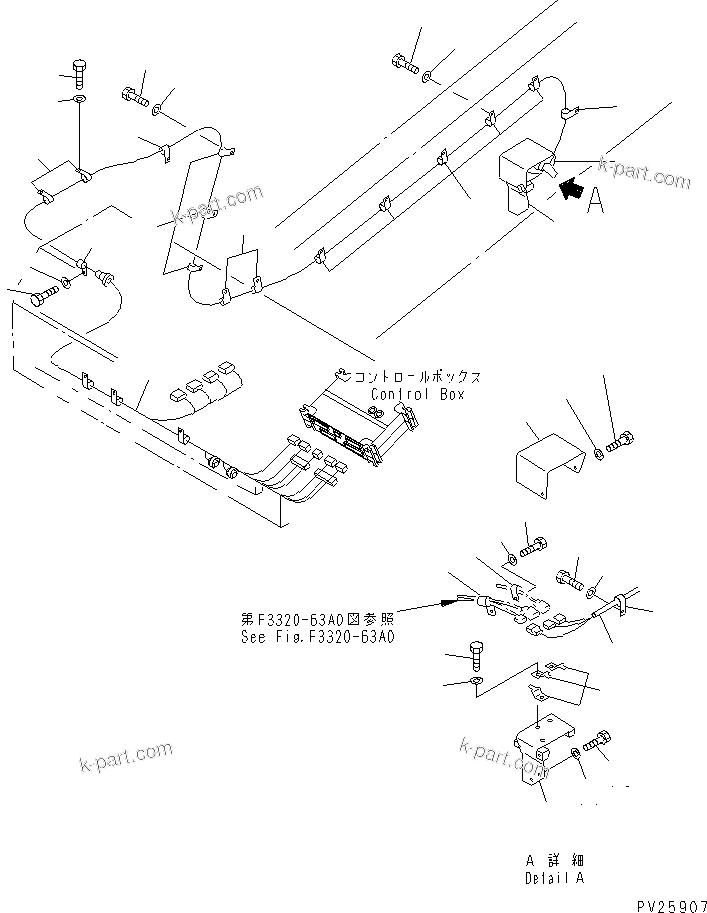 Komatsu parts book diagram for HD985-5 S/N 1021-UP: TRANSMISSION CONTROL (REINFORCE WIRING)