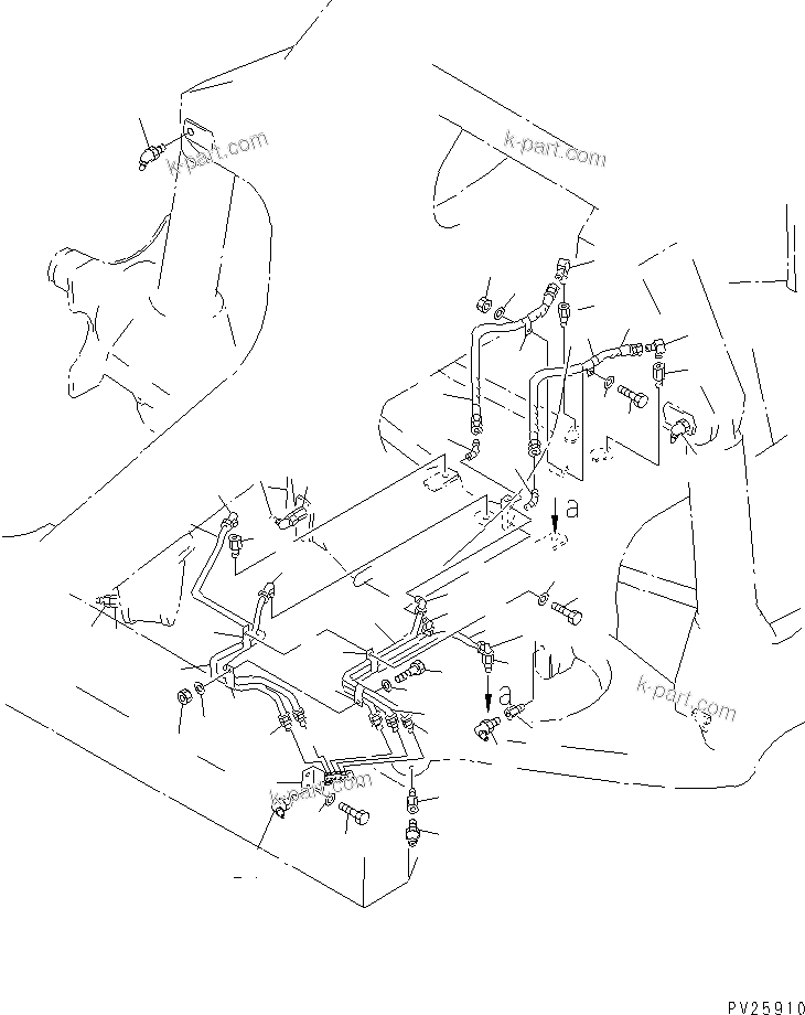 Komatsu parts book diagram for HD985-5 S/N 1021-UP: STEERING LINK (3/3)