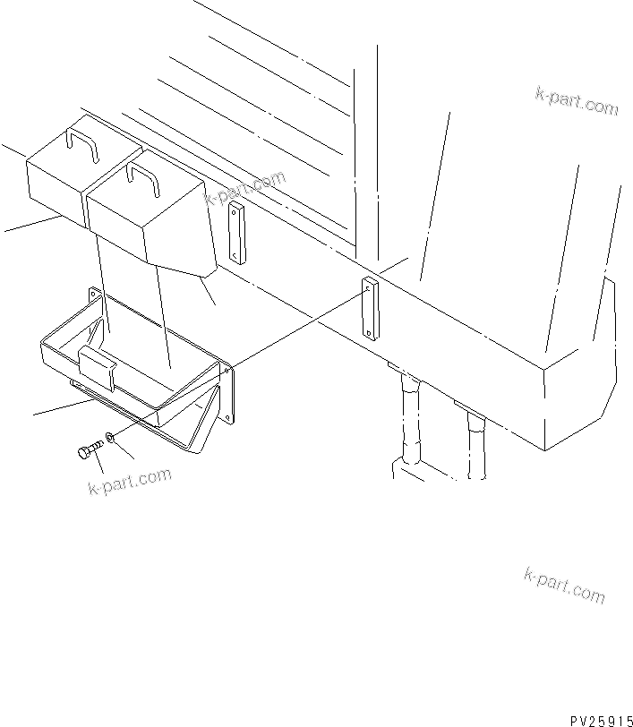 Komatsu parts book diagram for HD985-5 S/N 1021-UP: TIRE STOPPER
