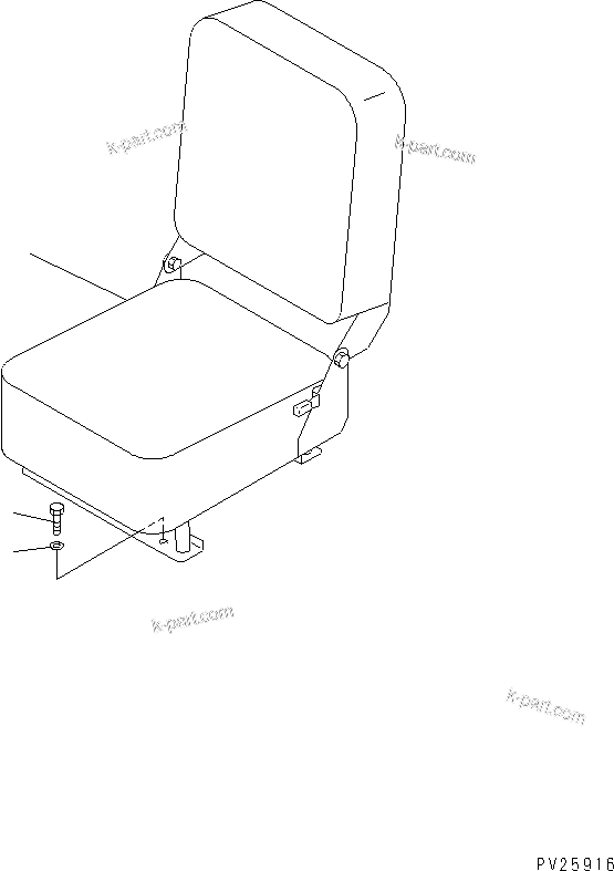 Komatsu parts book diagram for HD985-5 S/N 1021-UP: AUXILIALY SEAT