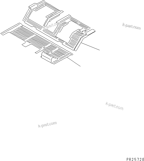 Komatsu parts book diagram for HD985-5 S/N 1021-UP: FLOOR MAT