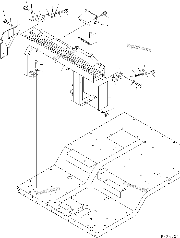 Komatsu parts book diagram for HD985-5 S/N 1021-UP: DASHBOARD (1/2)