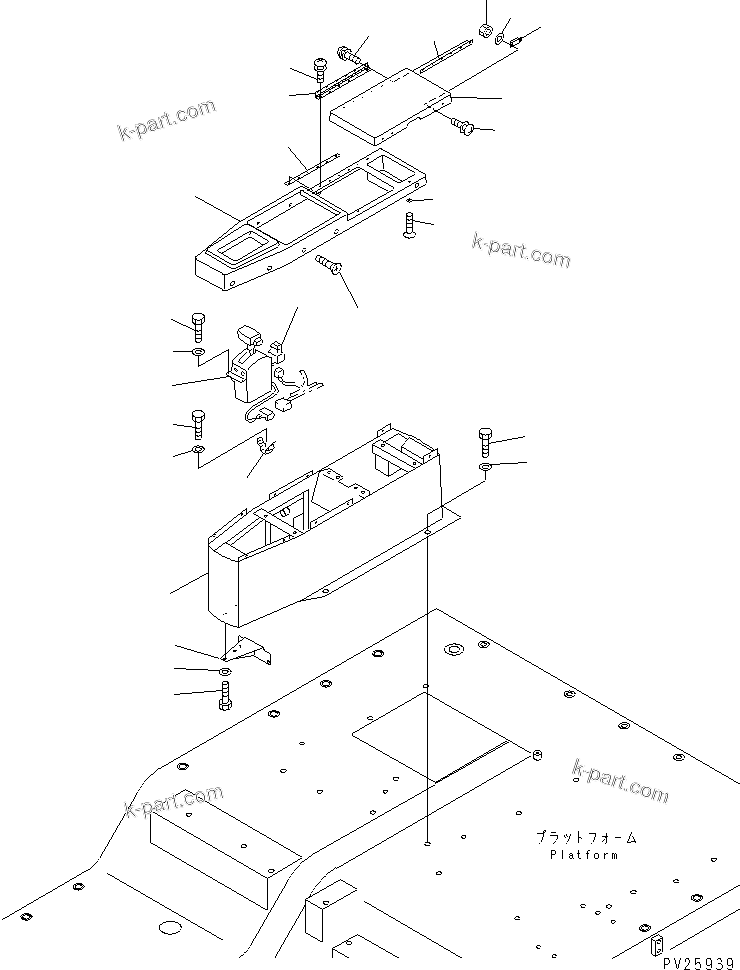 Komatsu parts book diagram for HD985-5 S/N 1021-UP: CONSOLE BOX (1/3) (ELECTRICAL GOVERNOR) (ON-OFF EXHAUST BRAKE)