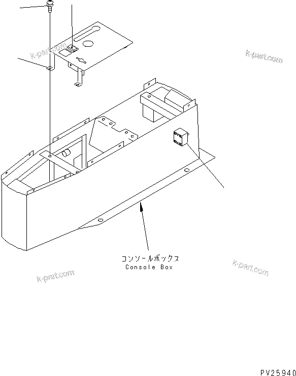 Komatsu parts book diagram for HD985-5 S/N 1021-UP: CONSOLE BOX (2/3) (ELECTRICAL GOVERNOR) (SANDY AND DUSTY SPEC.)