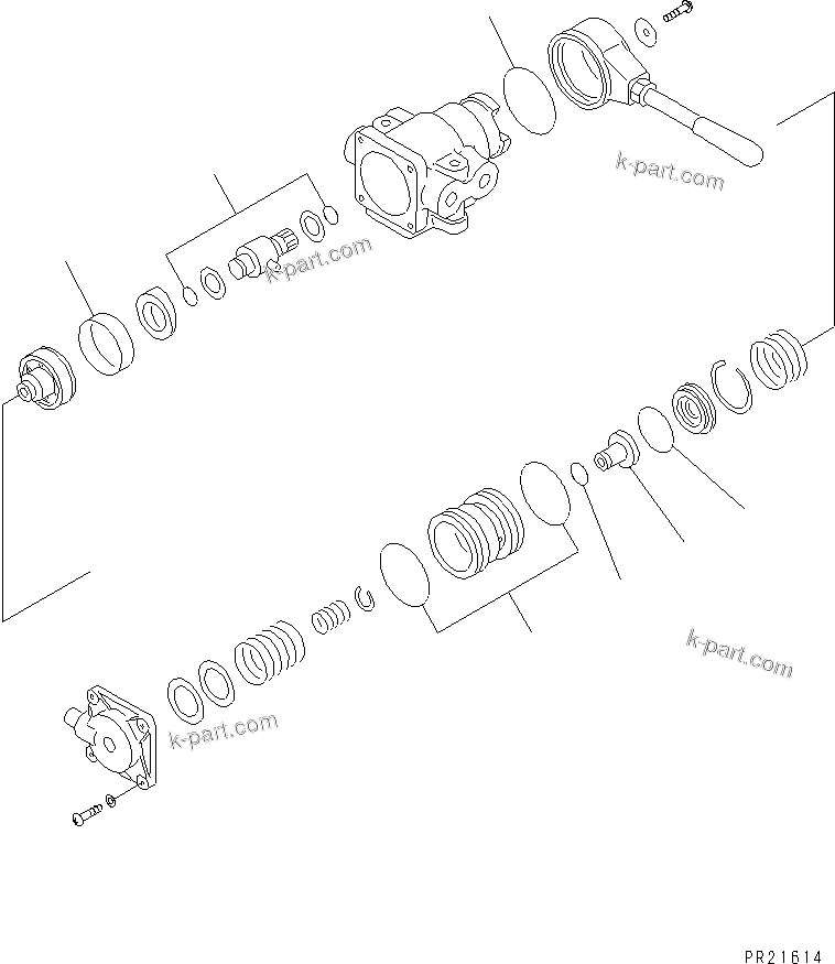Komatsu parts book diagram for HD985-5 S/N 1021-UP: EMERGENCY BRAKE VALVE