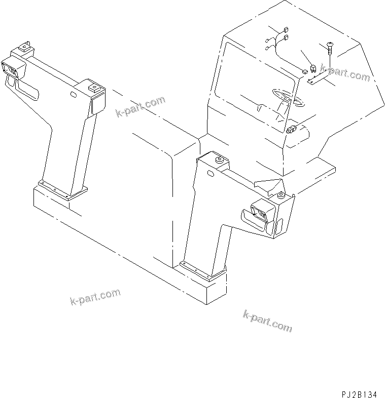 Komatsu parts book diagram for HD985-5 S/N 1021-UP: FOG LAMP SWITCH