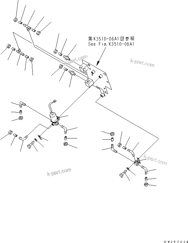 Komatsu parts book diagram for HD985-5 S/N 1021-UP: AIR VALVE (4/6)
