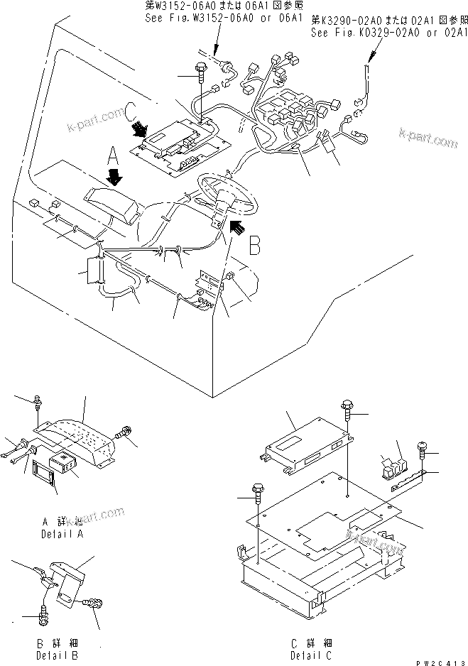 Komatsu parts book diagram for HD985-5 S/N 1021-UP: AUTO RETARDER CAB (KM/H)