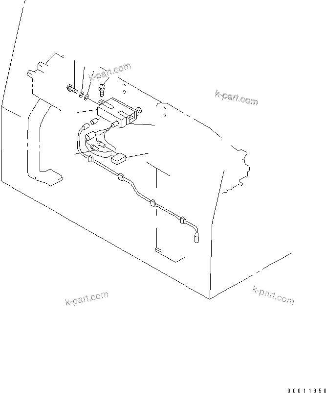 Komatsu parts book diagram for HD985-5 S/N 1021-UP: FLOOR (RADIO AND RADIO CASSET)