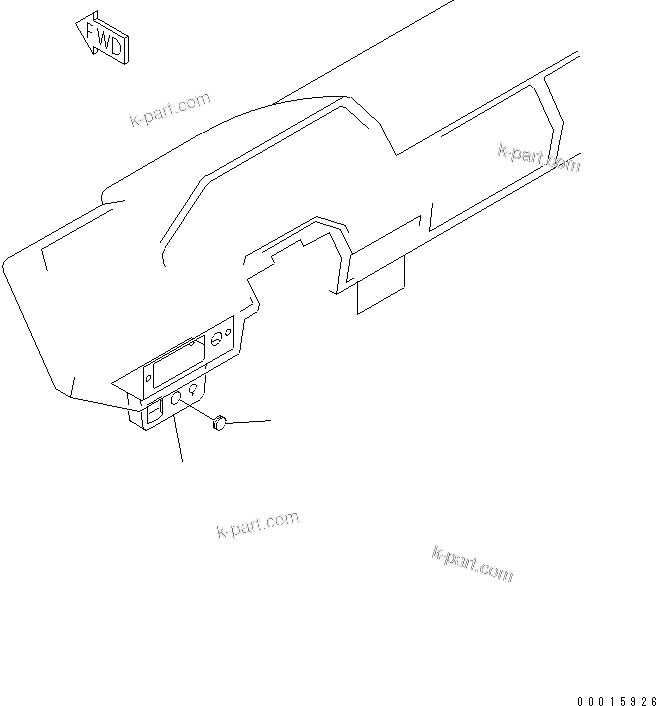 Komatsu parts book diagram for HD985-5 S/N 1021-UP: FLOOR (SWITCH PANEL) (BEACON LAMP SWITCH)