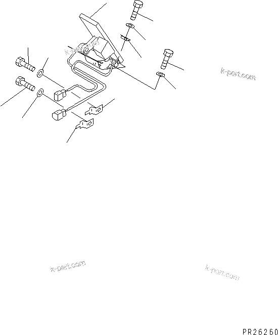 Komatsu parts book diagram for HD985-5 S/N 1021-UP: FLOOR (TOE BOARD) (R.H.) (2/3) (ELECTRICAL GOVERNOR)