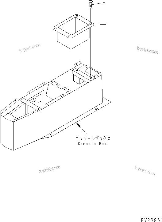 Komatsu parts book diagram for HD985-5 S/N 1021-UP: FLOOR (GLOVE BOX)