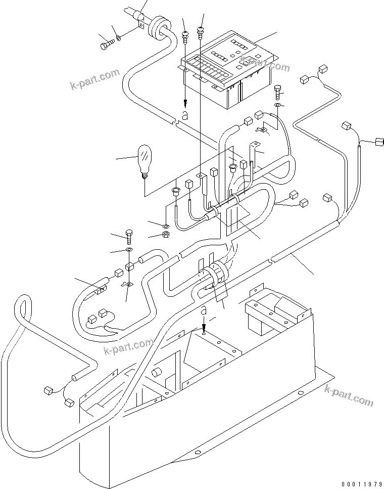 Komatsu parts book diagram for HD985-5 S/N 1021-UP: FLOOR (GLOVE BOX) (FOR MAINTENANCE MONITOR)
