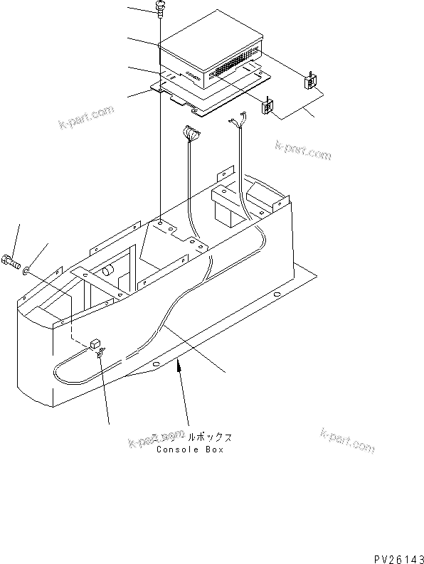 Komatsu parts book diagram for HD985-5 S/N 1021-UP: FLOOR (GLOVE BOX) (PMC)