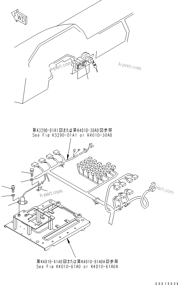 Komatsu parts book diagram for HD985-5 S/N 1021-UP: FLOOR (COLD START SWITCH) (WITH TIMER)