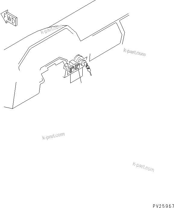Komatsu parts book diagram for HD985-5 S/N 1021-UP: FLOOR (COLD START SWITCH) (WITHOUT TIMER)