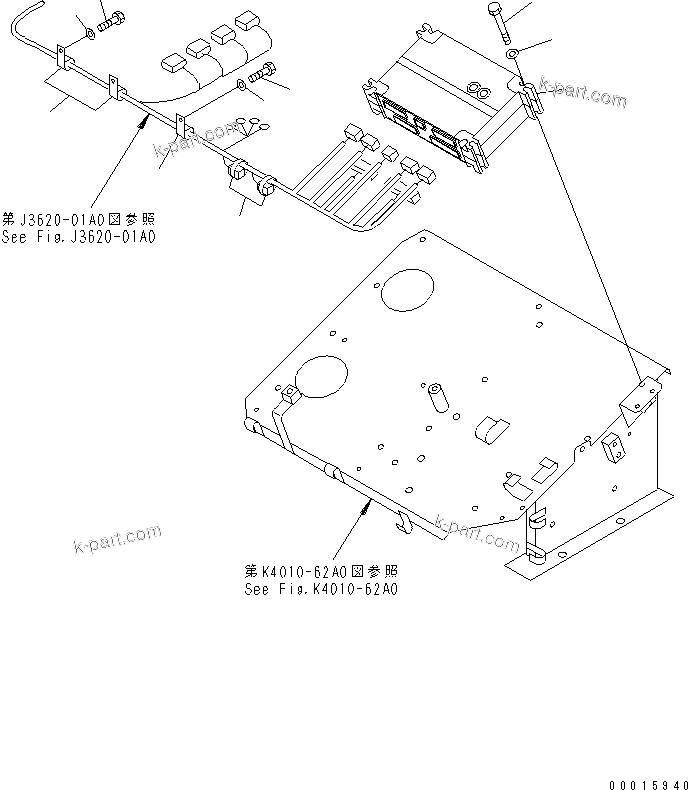 Komatsu parts book diagram for HD985-5 S/N 1021-UP: FLOOR (TRANSMISSION CONTROL) (INSIDE CAB)