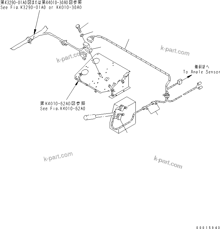 Komatsu parts book diagram for HD985-5 S/N 1021-UP: FLOOR (DUMP CONTROL) (2/3)